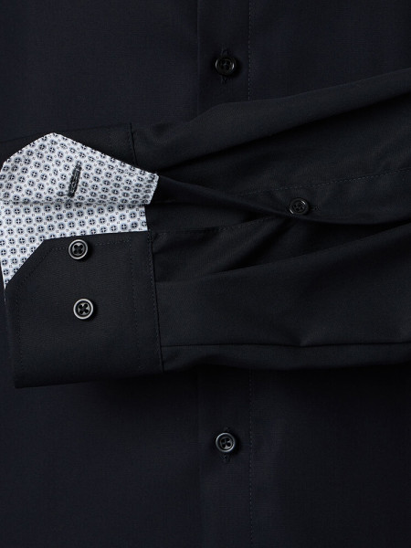 VENTI Comfort Fit Skjorte Sort Kent Popeline - Visning 2