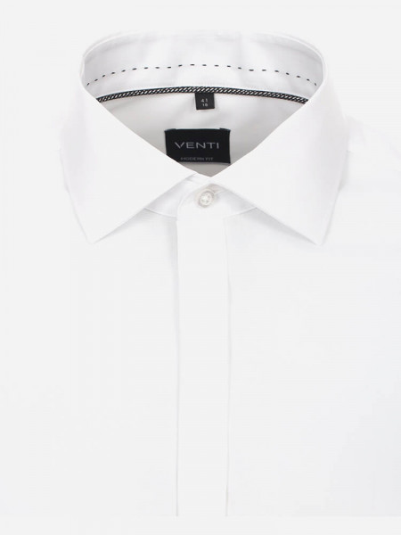 VENTI Regular Fit Skjorte Hvid Kent Popeline - Visning 1