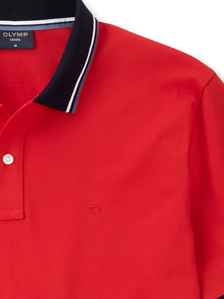 OLYMP Polo Rød Piqué