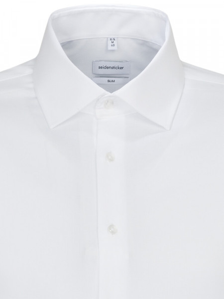 SEIDENSTICKER Slim Fit Skjorte Hvid Business Kent Struktur - Visning 2