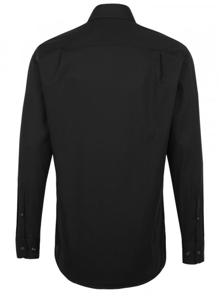 SEIDENSTICKER Regular Fit Skjorte Sort Business Kent Popeline