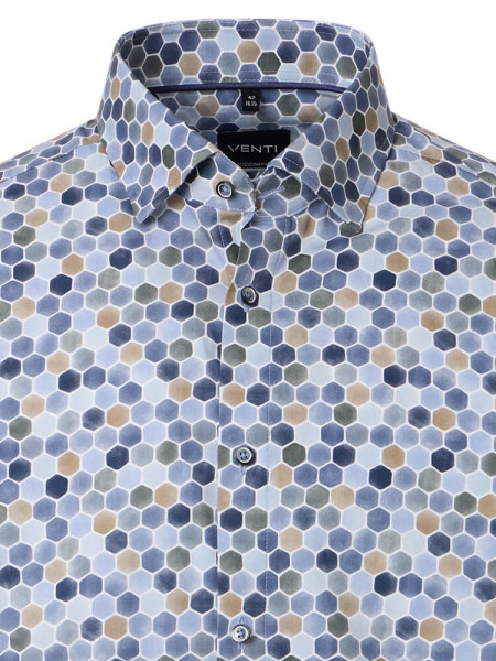 VENTI Regular Fit Skjorte Lyseblå Kent Popeline - Visning 1