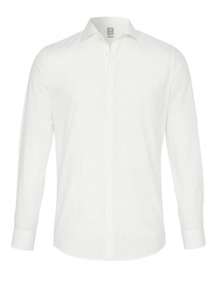 PURE Extra Slim Fit Skjorte Lys beige Haifisch Popeline - Visning 1
