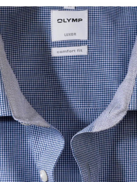 OLYMP Comfort Fit Skjorte Mørkeblå New Kent Popeline - Visning 1