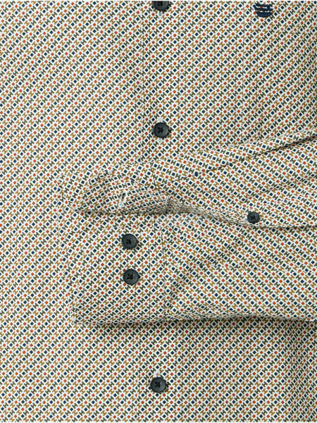 REDMOND Comfort Fit Skjorte Lys brun Kent Print - Visning 2