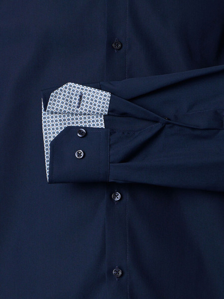 VENTI Regular Fit Skjorte Marine Kent Popeline - Visning 2