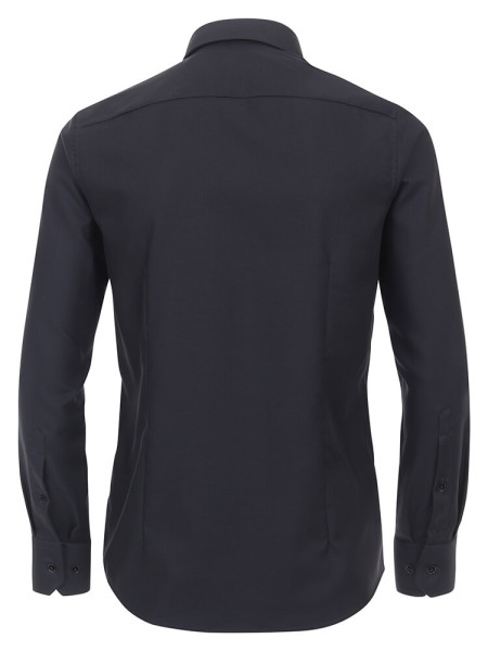 VENTI Regular Fit Skjorte Sort Kent Struktur