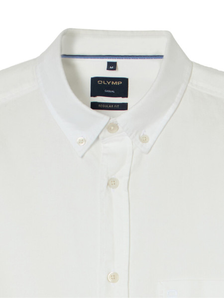 OLYMP Regular Fit Skjorte Hvid Button-Down Fein Oxford
