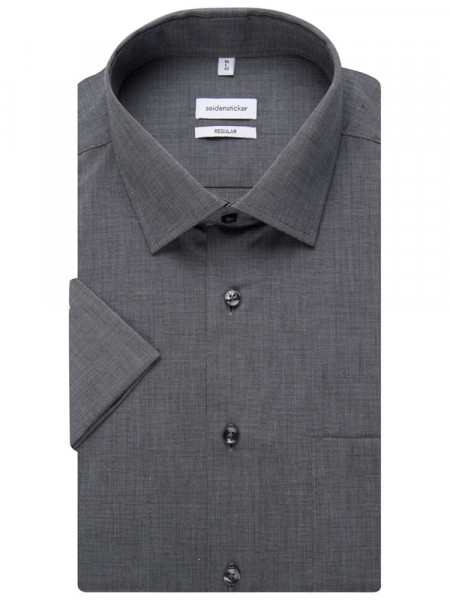 SEIDENSTICKER Regular Fit Skjorte Antracit Business Kent Fil à Fil - Visning 4
