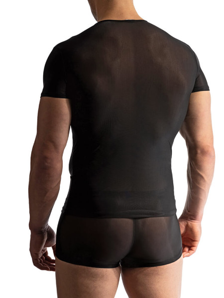 MANSTORE Regular Fit Sort Microfaser