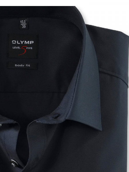 OLYMP Slim Fit Skjorte Marine New York Kent Uni Stretch