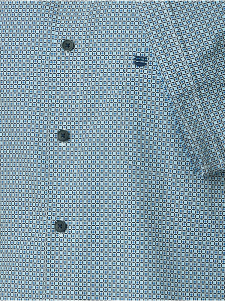 REDMOND Regular Fit Skjorte Lyseblå Kent Print - Visning 2