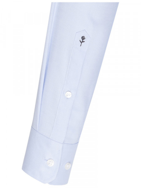 SEIDENSTICKER Tailored Fit Skjorte Lyseblå Business Kent Struktur - Visning 1