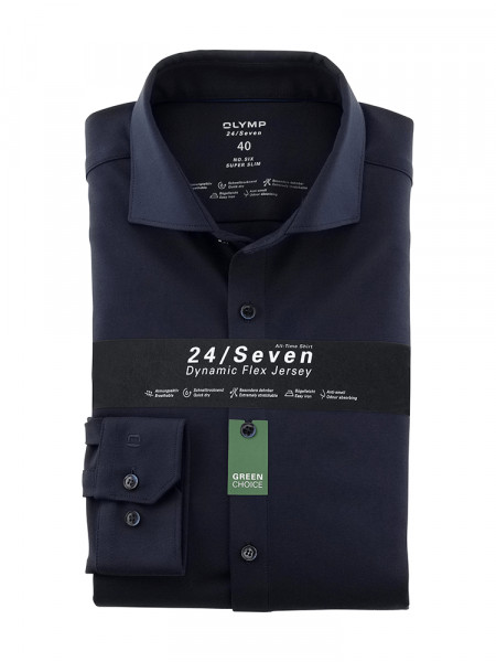 OLYMP No. Six 24/Seven super slim jersey skjorte