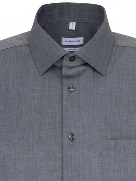 SEIDENSTICKER Regular Fit Skjorte Antracit Business Kent Fil à Fil - Visning 2