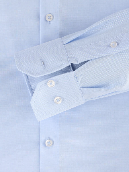 VENTI Regular Fit Skjorte Lyseblå Stehkragen Popeline - Visning 2
