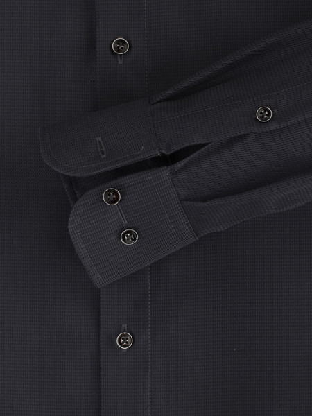 CASAMODA Comfort Fit Skjorte Sort Kent Struktur - Visning 2