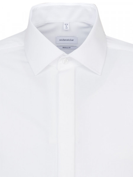 SEIDENSTICKER Regular Fit Skjorte Hvid Business Kent Popeline - Visning 2
