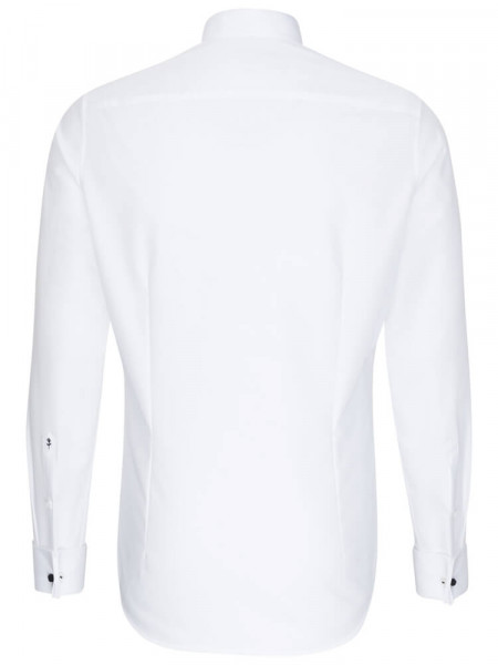 SEIDENSTICKER Slim Fit Skjorte Hvid Kläppchen Popeline