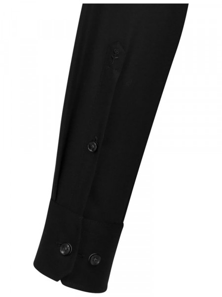 SEIDENSTICKER Slim Fit Skjorte Sort Business Kent Popeline - Visning 1