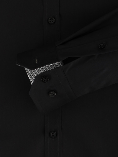 VENTI Slim Fit Skjorte Sort Kent Easy Care  - Visning 2