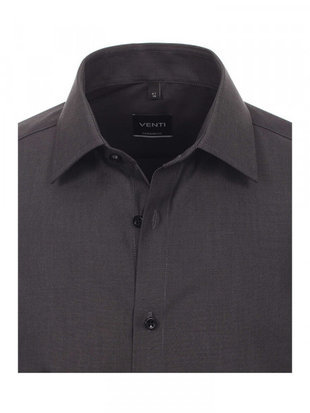VENTI Regular Fit Skjorte Antracit Kent Popeline - Visning 1