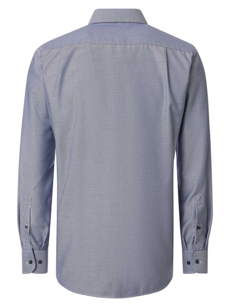 VENTI Comfort Fit Skjorte Mørkeblå Button-Down Struktur