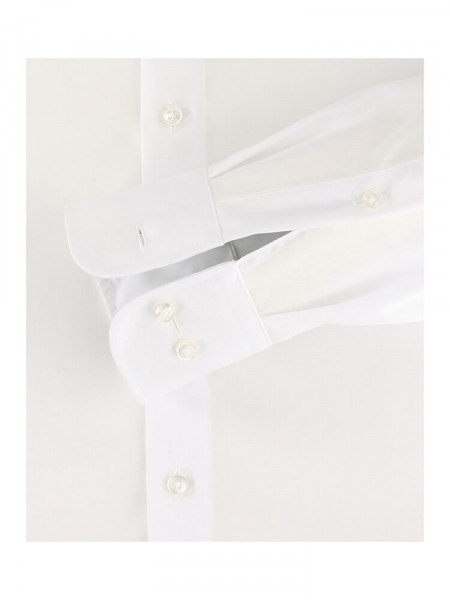 CASAMODA Comfort Fit Skjorte Hvid Kent Popeline - Visning 2