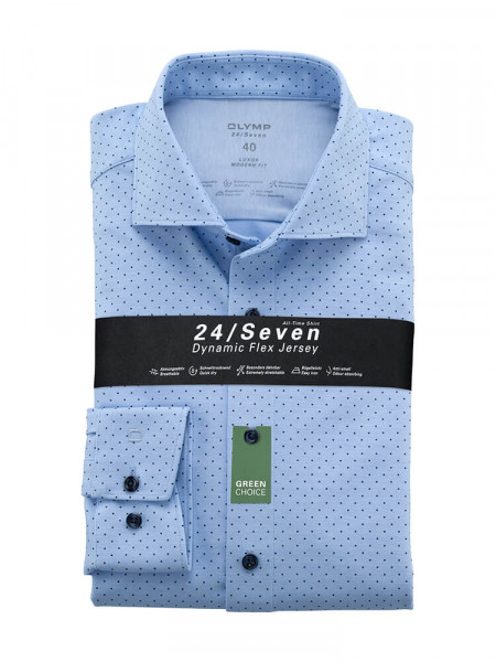 OLYMP Luxor 24/Seven modern fit jersey skjorte