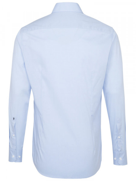 SEIDENSTICKER Slim Fit Skjorte Lyseblå Business Kent Fil à Fil