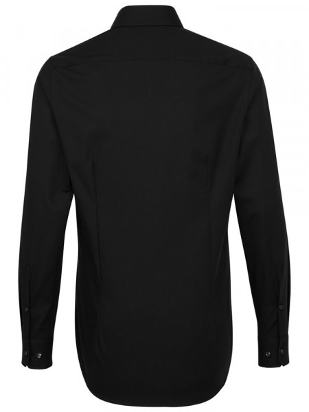 SEIDENSTICKER Slim Fit Skjorte Sort Business Kent Popeline