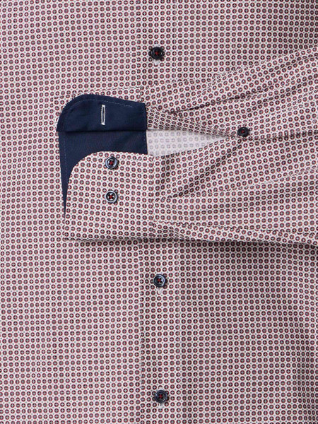 VENTI Comfort Fit Skjorte Rød Kent Popeline - Visning 2