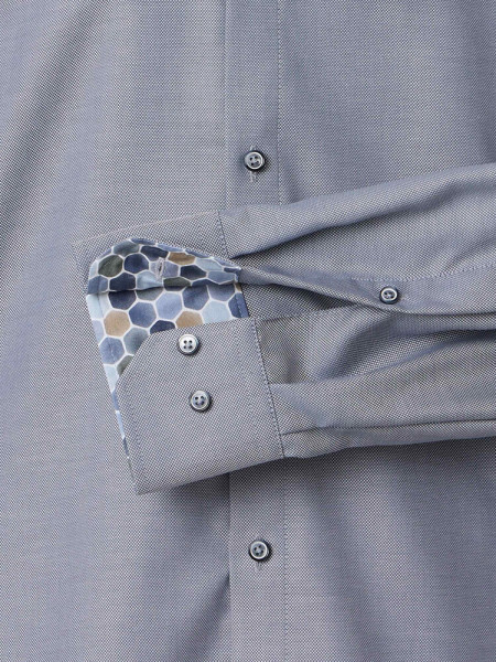 VENTI Regular Fit Skjorte Antracit Kent Popeline - Visning 2