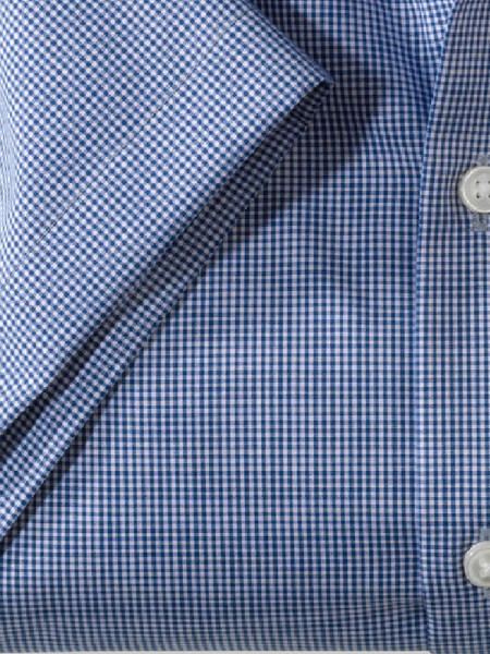 OLYMP Comfort Fit Skjorte Mørkeblå New Kent Popeline - Visning 2