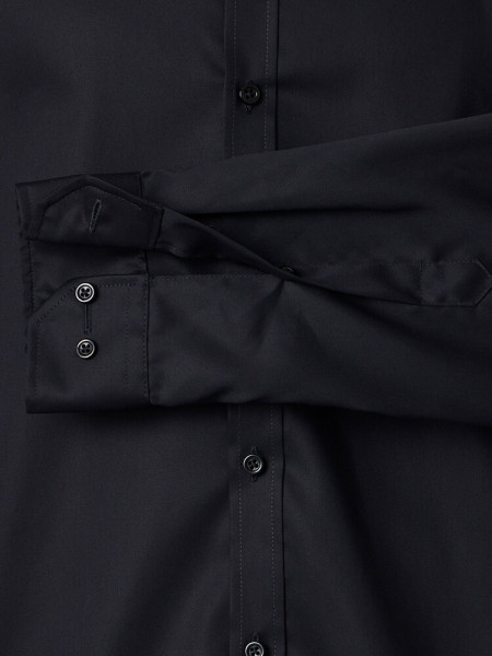 VENTI Slim Fit Skjorte Sort Kent Popeline - Visning 2