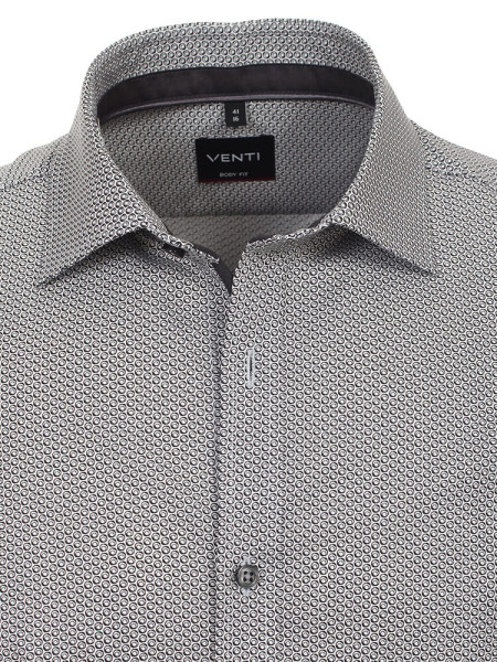 VENTI Slim Fit Skjorte Sort Kent Easy Care  - Visning 1