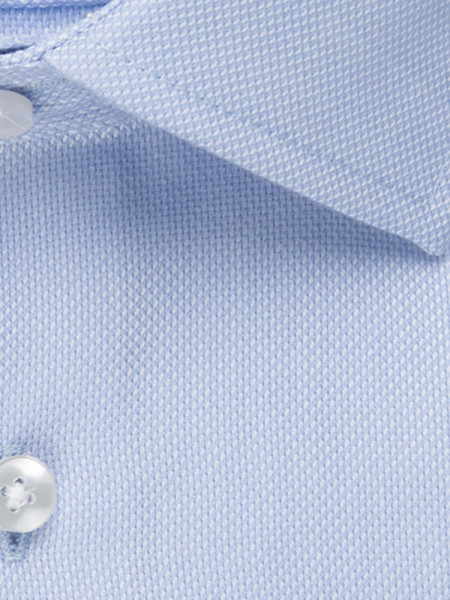 SEIDENSTICKER Slim Fit Skjorte Lyseblå Business Kent Struktur - Visning 3
