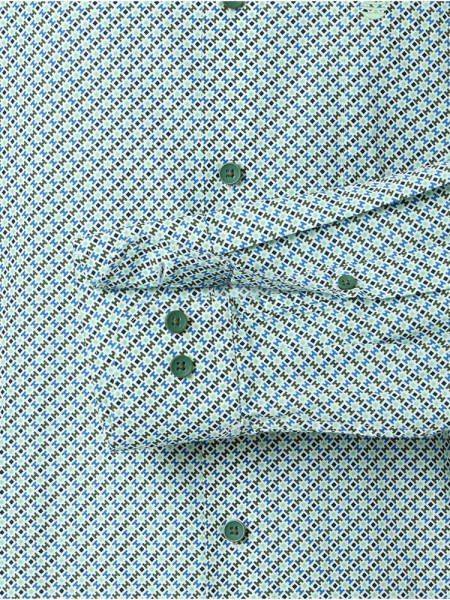 REDMOND Comfort Fit Skjorte Grøn Kent Print - Visning 2