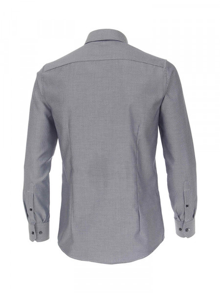 VENTI Regular Fit Skjorte Mørkeblå Button-Down Dobby