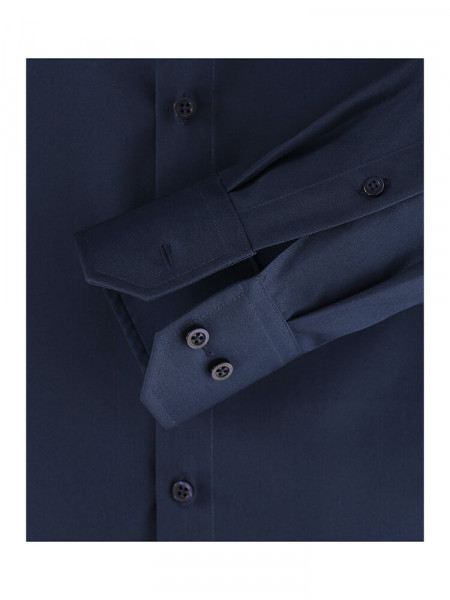 VENTI Regular Fit Skjorte Marine Kent Popeline - Visning 2