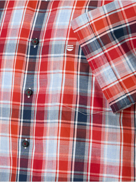 REDMOND Comfort Fit Skjorte Rød Button-Down Hyperflex Dobby - Visning 2