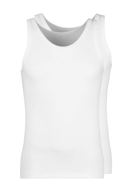 HUBER Cotton 2 Pack Double Rib Ærmeløs undertrøje