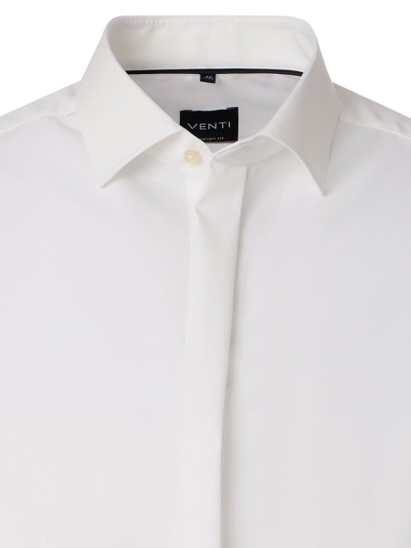 VENTI Comfort Fit Skjorte Lys beige Kent Popeline - Visning 1