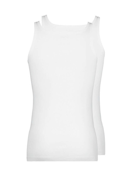 HUBER Regular Fit Hvid Feinripp