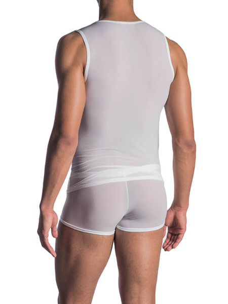 OLAF BENZ Regular Fit Hvid Microfaser