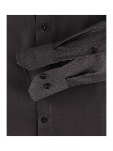 VENTI Regular Fit Skjorte Antracit Kent Popeline - Visning 2