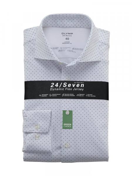 OLYMP Luxor 24/Seven modern fit jersey skjorte