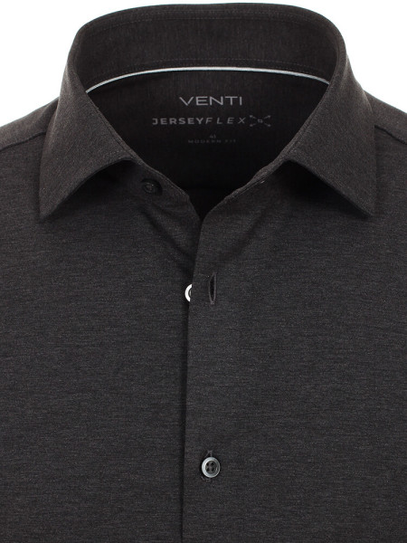 VENTI Regular Fit Skjorte Antracit Kent Jersey - Visning 1