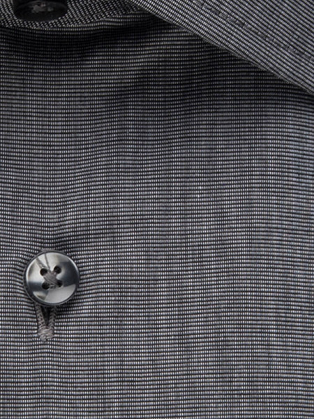 SEIDENSTICKER Regular Fit Skjorte Antracit Business Kent Fil à Fil - Visning 3