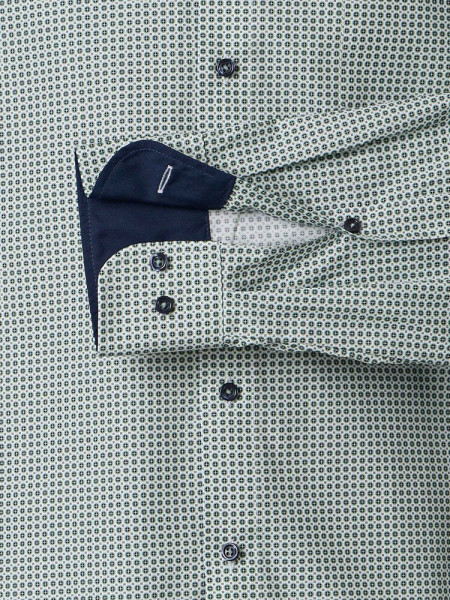 VENTI Comfort Fit Skjorte Grøn Kent Popeline - Visning 2